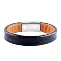 دستبند چرمی آتیس کد I1500KOBSLV - Atiss I1500KOBSLV Leather Bracelet