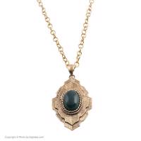 گردنبند ناردونه مدل هندسی مالاکیت کد NP13 Nardoone Malakit 144 Necklace NP13