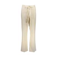 شلوار زنانه دمپا گشاد پارچه ای کرم روشن مدل 231 - Dorsa Tanpoosh 13 Trousers For Women