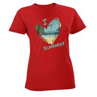 تی شرت زنانه مسترمانی مدل i love summer کد58