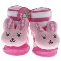 جوراب عروسکی بور بیر طرح خرگوش صورتی و سفید Baoer Beier Pink and White Rabbit Socks