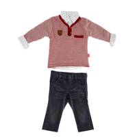 ست لباس پسرانه پوپولین مدل 7012 Popolin 7012 Baby Boy Clothing Set