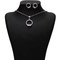 نیم ست نقره شهر جواهر مدل SJS-SE005