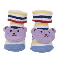 جوراب عروسکی بور بیر طرح گربه بنفش 2 Baoer Beier Voilet Cat 2 Socks