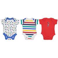 ست زیر دکمه دار آستین کوتاه مادرکر مدل G667301 بسته 3 عددی Mothercare G667301 Under Button With Short Sleeves Set Pack Of 3