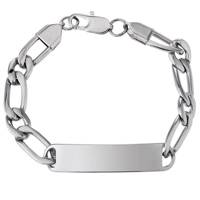 دستبند زنجیری پلاک دار جی دبلیو ال مدل BM111 JWL BM111 Bracelets