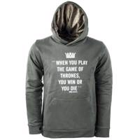 هودی سبز مردانه سون پی ام مدل You Win Or You Die Seven PM You Win Or You Die Hoodie For Men