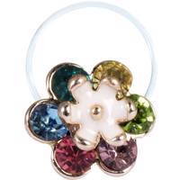 انگشتر پا طرح گل 6 پر نگین دار مدل Toe Ring1