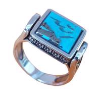 انگشتر نقره فیروزه بلو استون مدل 396110205 Blue Stone 396110205 Turquoise Ring Silver