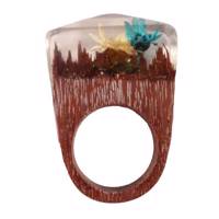 انگشتر چوب و رزین ریلماری مدل WR112 Rilmary Wood and Resin Ring WR112