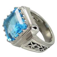 انگشتر نقره تاج گوهر مدل TG203