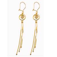 گوشواره طلا 18 عیار گالری طلاچی مدل آویز 9 - Gold earings