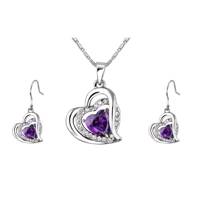 نیم ست ایزابلا مدل قلب آمیتیس Izabella jewelry Amitis Heart Half Set