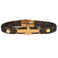 دستبند چرمی کهن چرم طرح فروهر مدل BR78 Kohan Charm BR78 Farevahar Leather Bracelet