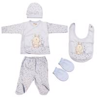 ست لباس نوزادی ببیتوف مدل 838Blue Bebitof 838Blue Baby Clothes Set