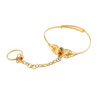 دستبند بچه گانه طلا 18عیار گالری طلاچی مدل تک انگشتر - Gold Bracelet