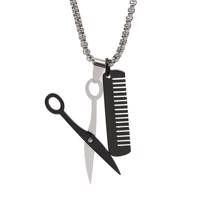 گردنبند لوکسین طرح شانه و قیچی مدل N611 Loxin Comb And Scissors N611 Necklace