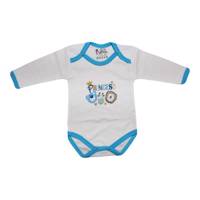 لباس زیر دکمه دار آستین بلند نوزادی برند پرنسس مدل BLUE-06 BABY DRESS L SLEEVES PRINCESS BRAND BLUE