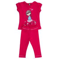 ست لباس دخترانه بنتون مدل 1477 Benetton 1477 Baby Girl Clothing Set