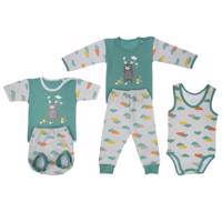 ست لباس نوزادی ندا و ساراگل مدل 1567 Neda And Saragol 1567 Baby Clothes Set