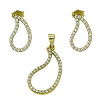 نیم ست طلا 18 عیار جواهری سون مدل 1802 Seven Jewelry C1802 Gold Half Set