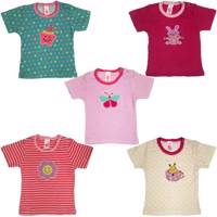 ست تیشرت نخی کارترز دخترانه مدل602-5 بسته 5عددی carters 602-5 tshirt 5pack