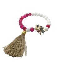 دستبند سنگی منگوله دار مدل m26