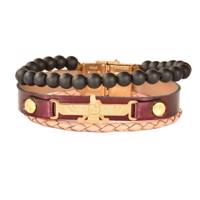 دستبند چرمی کهن چرم مدل BR144-12 Kohan Charm BR144-12 Leather Bracelet