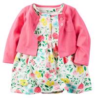 ست پیراهن و ژاکت کارترز مدل 121H128 Carters 121H128 Dress And Cardigan Set