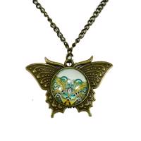 گردنبند آی جواهر طرح پروانه کد G511