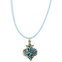 گردنبند فیروزکوب صاحب طرح نارگل مدل SHB123012 Saheb SHB123012 Necklace