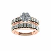 حلقه و پشت حلقه طلا اونیکست مدل 1256 Onixset 1256 Gold Ring