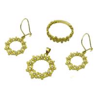 ست طلا 18 عیار جواهری جواهری سون مدل 1987 Seven Jewelry C1987 Gold Set