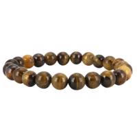 دستبند سنگ چشم ببر جواهری عتیق مدل ساده کشی کد 2047 Atigh Jewelry Tiger Eye Bracelet 2047