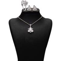 ست نقره شهر جواهر مدل SJS-SER038 Shahrejavaher SJS-SER038 Silver Set