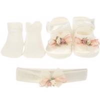 ست هدبند و جوراب و پاپوش یومسه مدل 3753 Yumese 3753 Headband And Socks And Booties Set