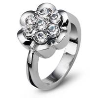 انگشتر کریستال الیور وبر مدل گل شش پر 2465L سایز 10 Oliver Weber 2465L Posy Crystal Ring Size 10