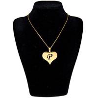 گردنبند آی جواهر طرح P و قلب کد 11560GH
