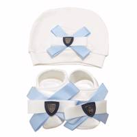 ست کلاه و پاپوش نوزادی کارامل مدل 26131 Caramell 26131 Baby Hat and Footwear Set