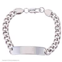 دستبند زنجیری پلاک دار جی دبلیو ال مدل BM110 JWL BM110 Bracelets