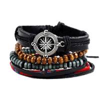 دستبند چرمی الفین مدل el02077 Elfin el02077 Leather bracelet