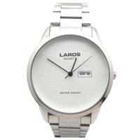 ساعت مچی عقربه ای مردانه لاروس مدل LM-N602-WhiteBlack Laros LM-N602-WhiteBlack Watch For Men