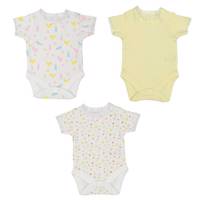 ست زیر دکمه دار آستین کوتاه مادرکر مدل E7905 بسته 3 عددی Mothercare E7905 Under Button With Short Sleeves Set Pack Of 3