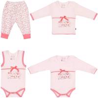 ست لباس نوزاد بیبی دی مدل Owl بسته 4 عددی Baby Day Owl Baby Clothing Set Pack Of 4