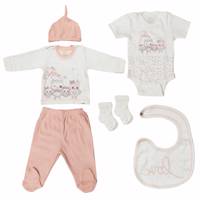 ست لباس نوزادی عزیز ببه مدل 005170 Aziz Bebe 005170 Baby Clothes Set